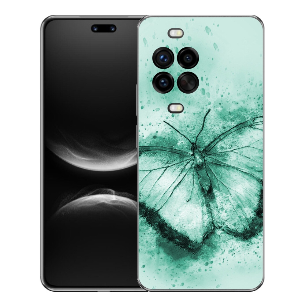 Gelový kryt mmCase na Huawei Nova 14 Pro - zelený motýl