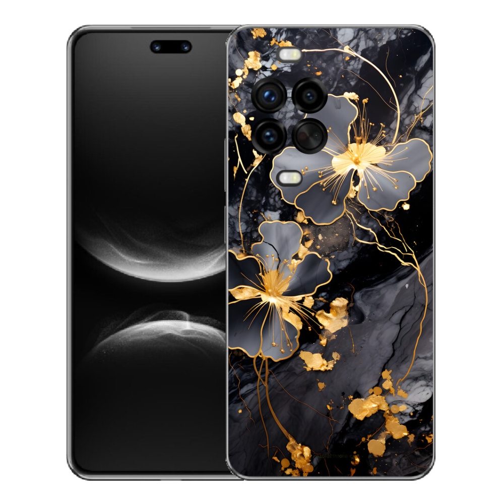 Gelový kryt mmCase na Huawei Nova 14 Pro - zlaté květy