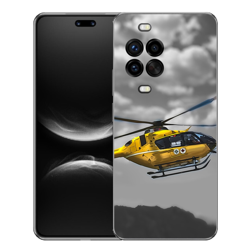 Gelový kryt mmCase na Huawei Nova 14 Pro - žlutá helikoptéra