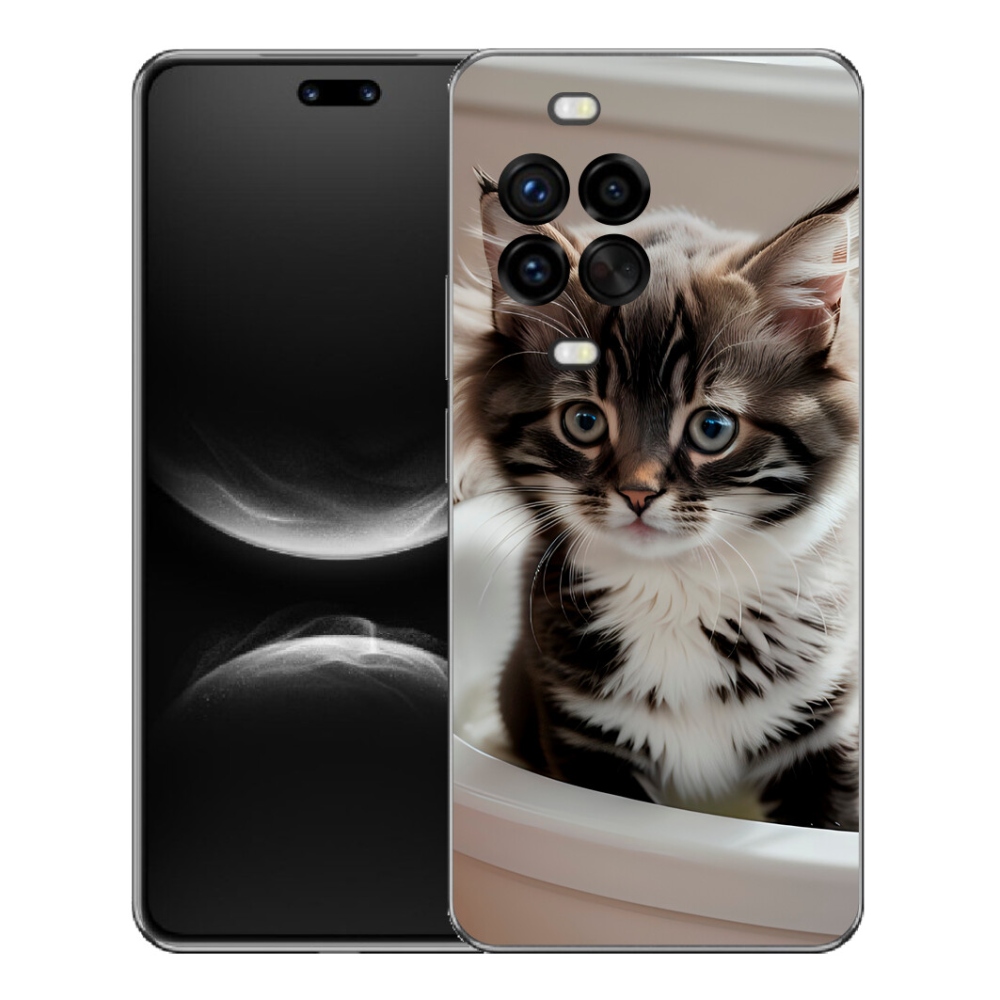 Gelový kryt mmCase na Huawei Nova 14 Pro - zvědavé kotě