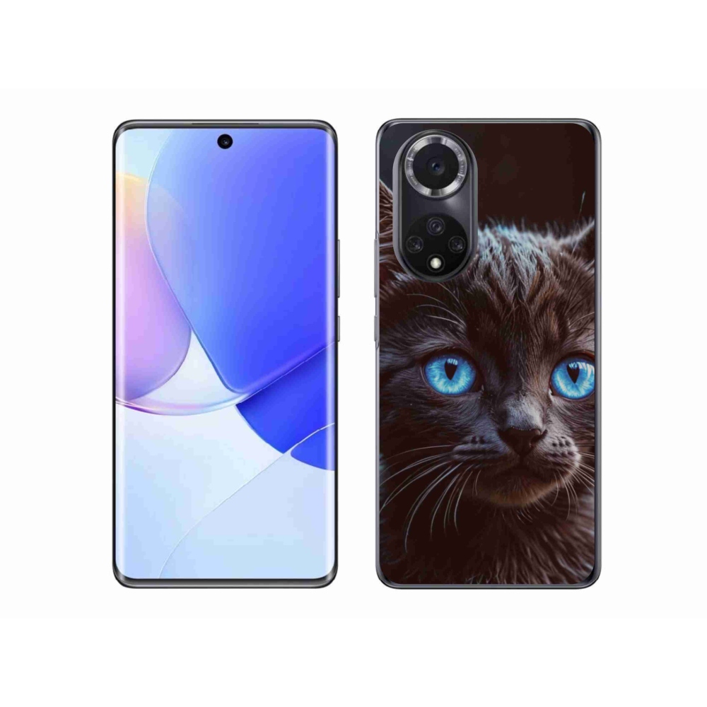 Gelový kryt mmCase na Huawei Nova 9 - černé kotě 2