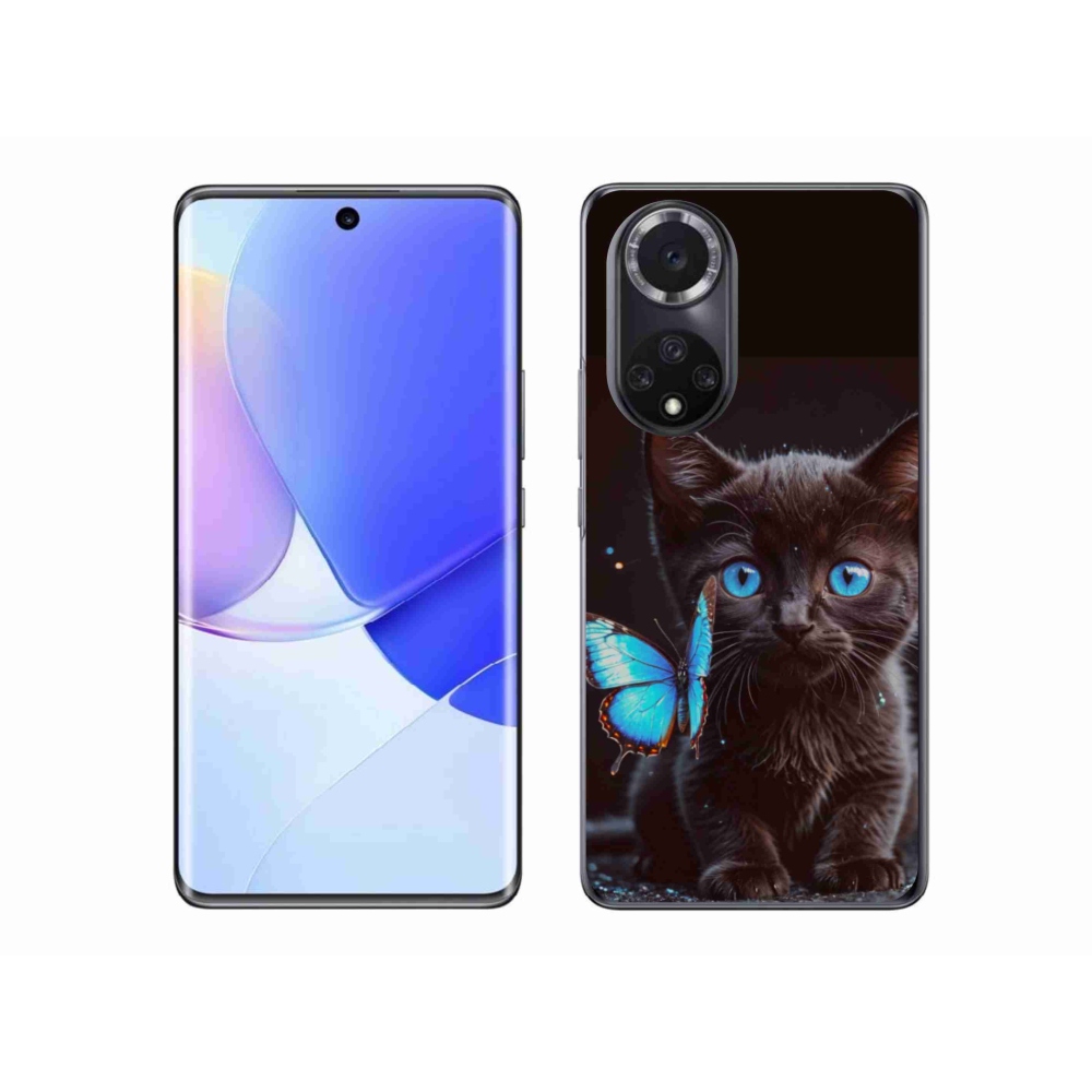 Gelový kryt mmCase na Huawei Nova 9 - černé kotě 3