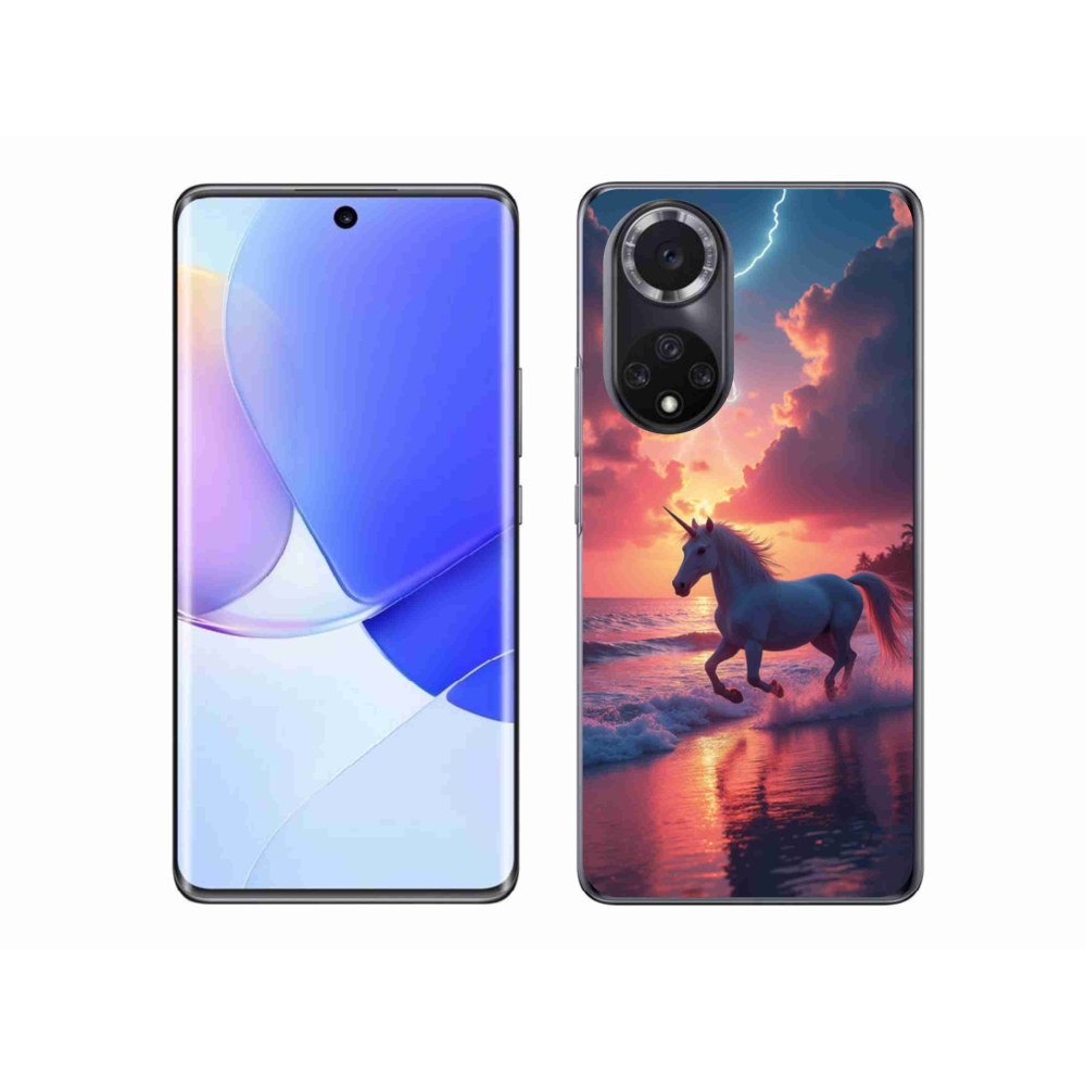 Gelový kryt mmCase na Huawei Nova 9 - jednorožec na pláži
