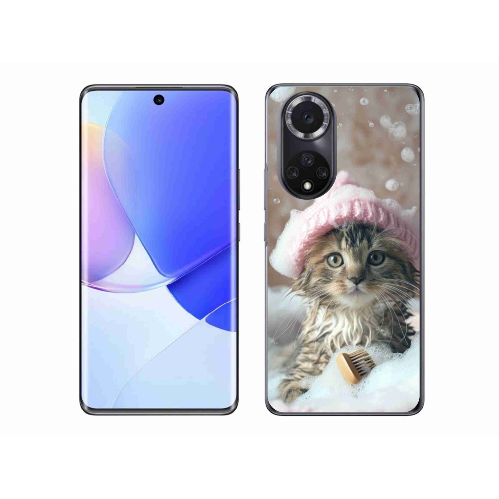 Gelový kryt mmCase na Huawei Nova 9 - kotě a koupel