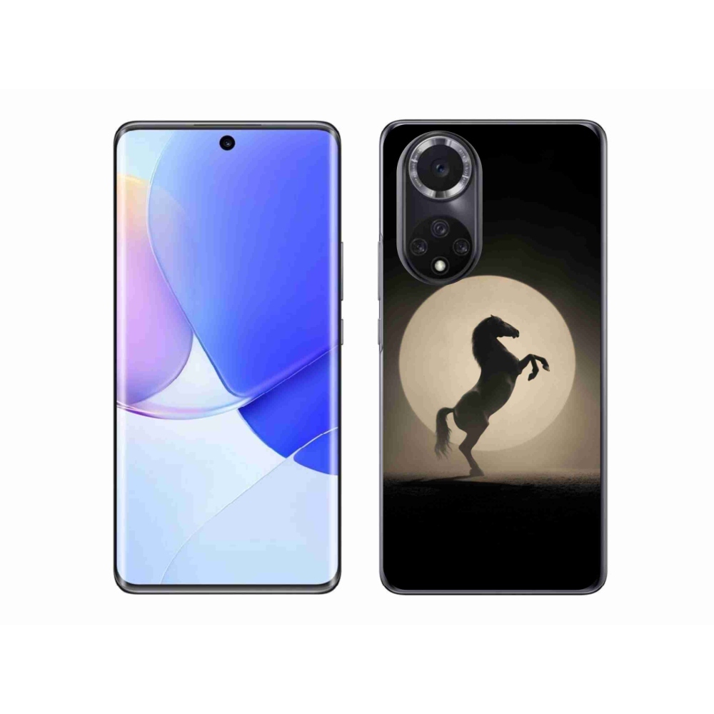 Gelový kryt mmCase na Huawei Nova 9 - kůň v siluetě