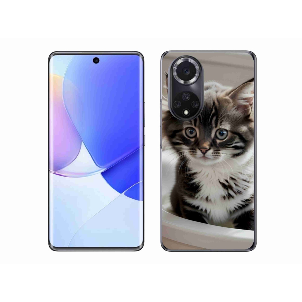 Gelový kryt mmCase na Huawei Nova 9 - zvědavé kotě