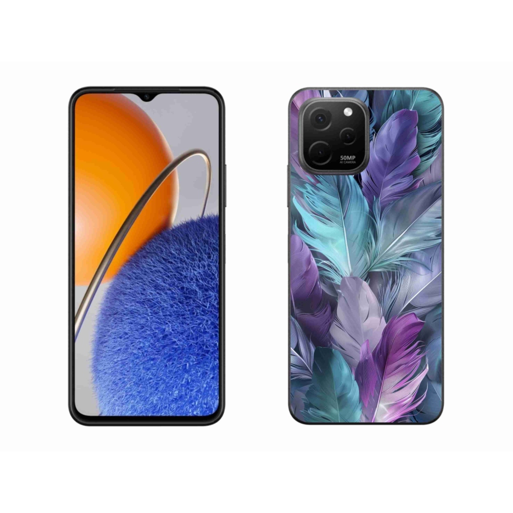 Gelový kryt mmCase na Huawei Nova Y61 - barevné peří 2