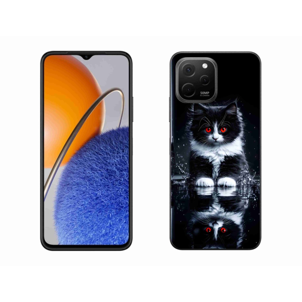 Gelový kryt mmCase na Huawei Nova Y61 - černobílé kotě