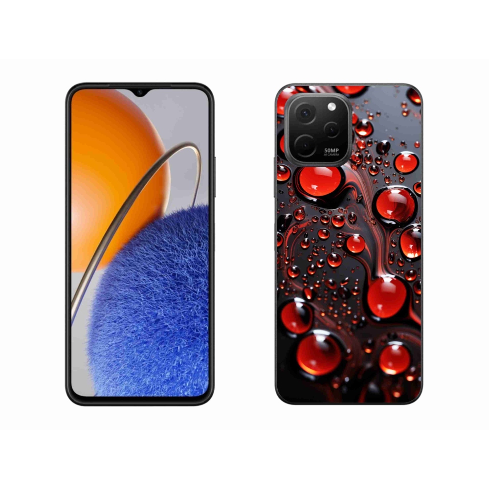 Gelový kryt mmCase na Huawei Nova Y61 - červené kapky 2