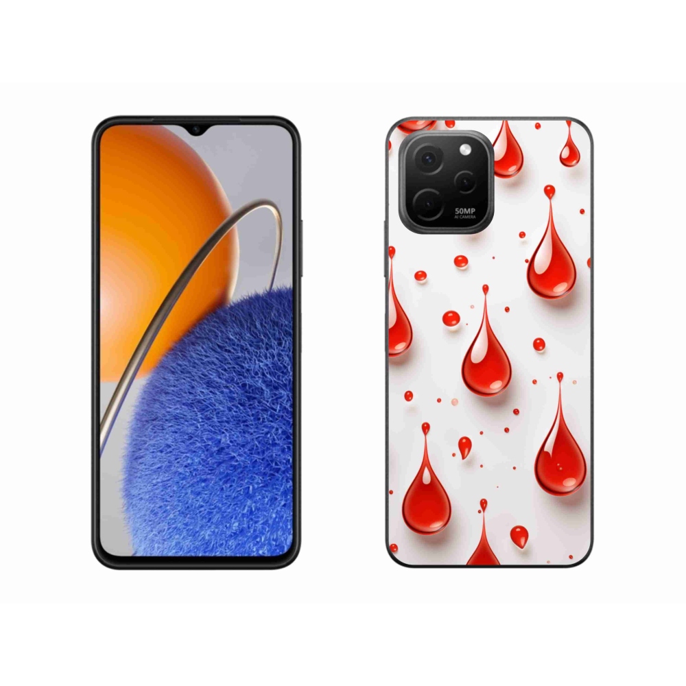 Gelový kryt mmCase na Huawei Nova Y61 - červené kapky
