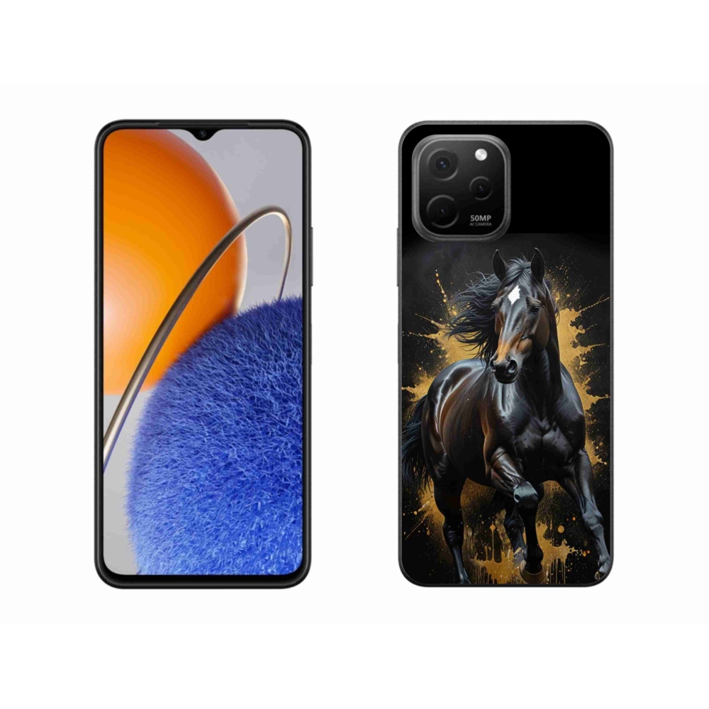 Gelový kryt mmCase na Huawei Nova Y61 - elegantní černý hřebec