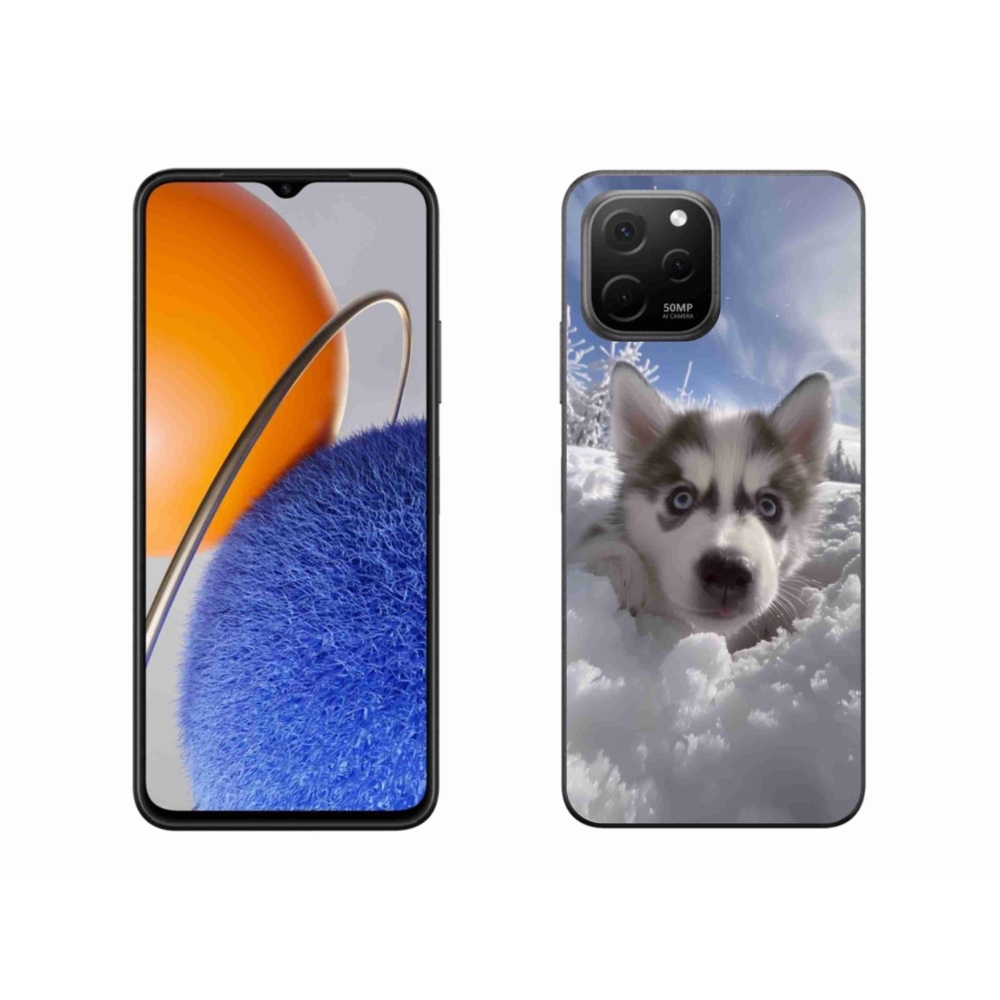 Gelový kryt mmCase na Huawei Nova Y61 - husky ve sněhu
