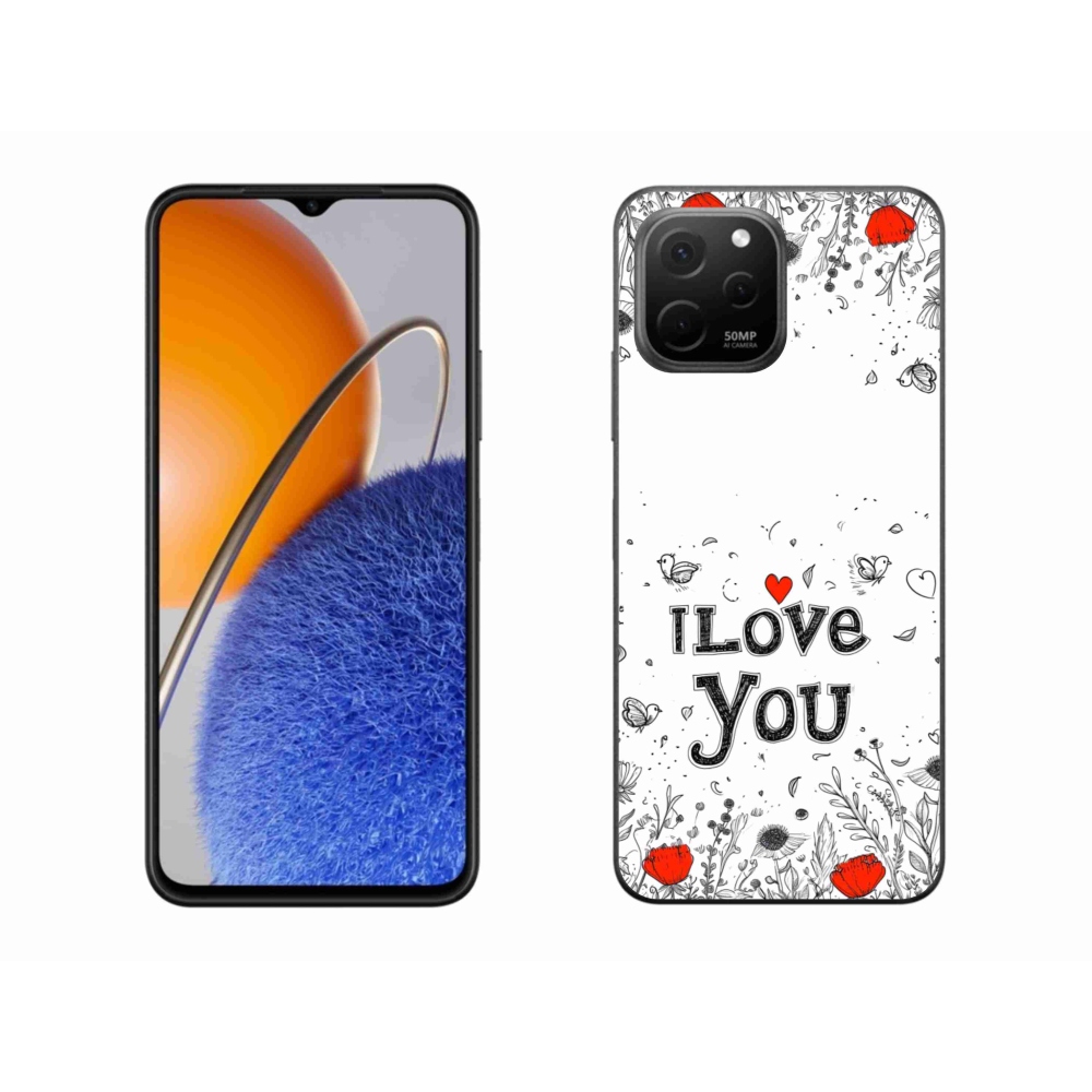 Gelový kryt mmCase na Huawei Nova Y61 - I love you bílé pozadí