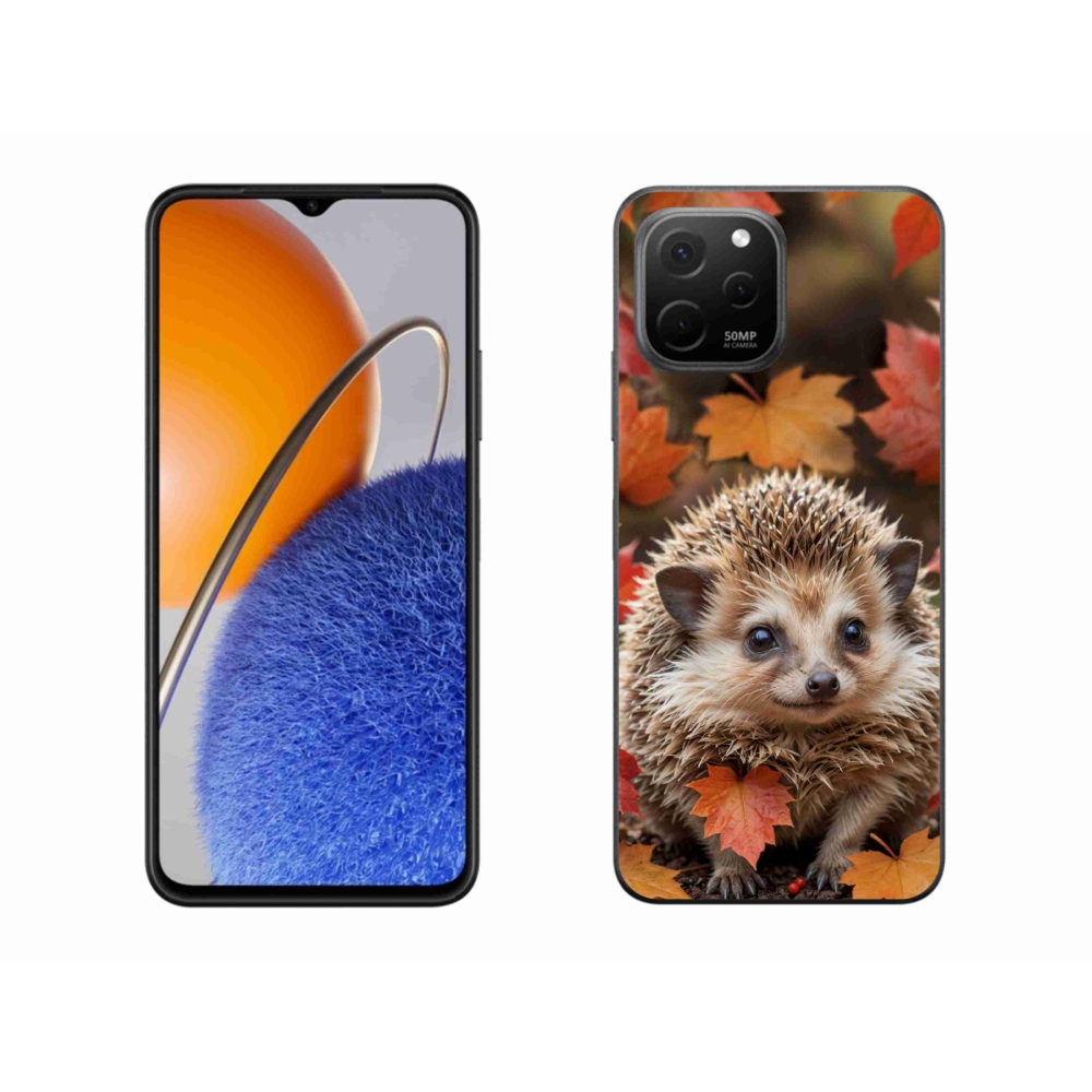 Gelový kryt mmCase na Huawei Nova Y61 - ježek v listí