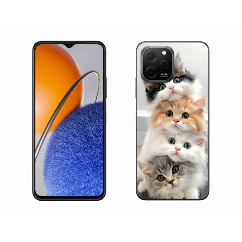 Gelový kryt mmCase na Huawei Nova Y61 - kočičí parta