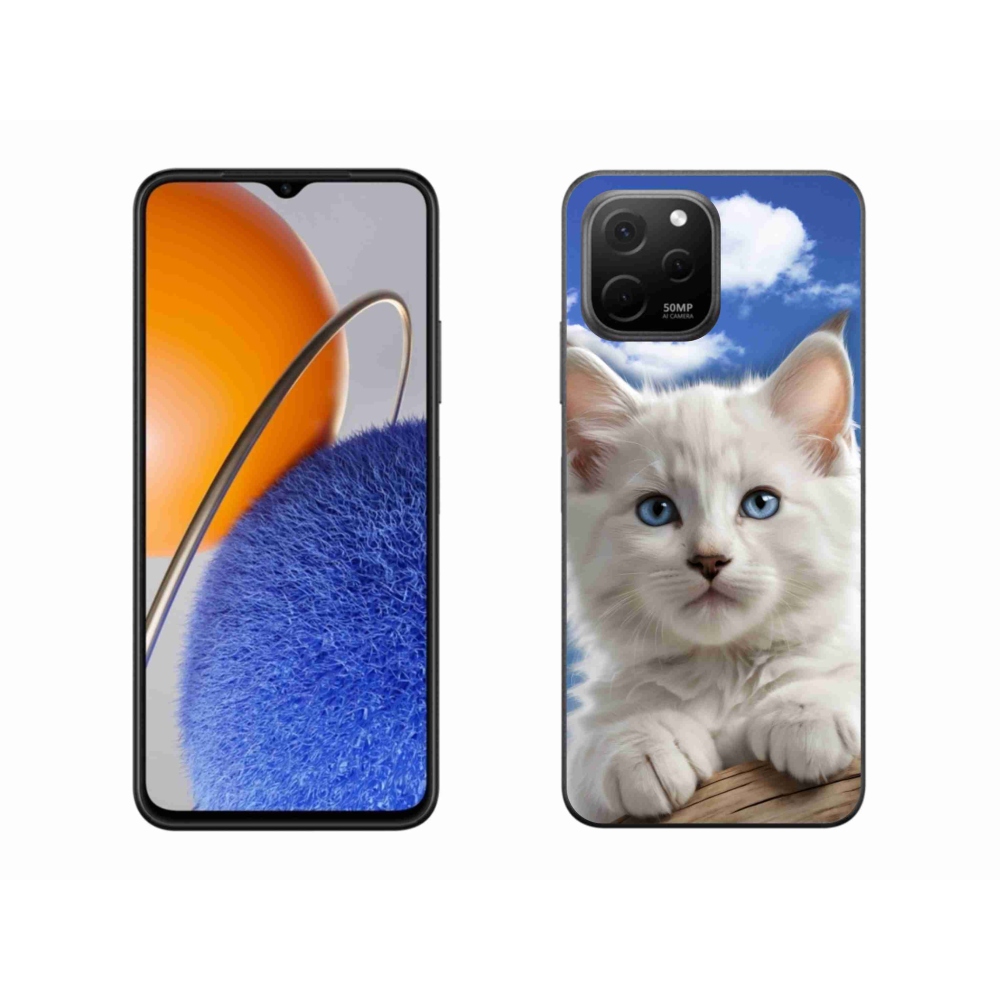 Gelový kryt mmCase na Huawei Nova Y61 - kotě a oblaka