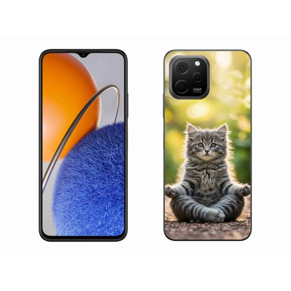 Gelový kryt mmCase na Huawei Nova Y61 - meditující kotě