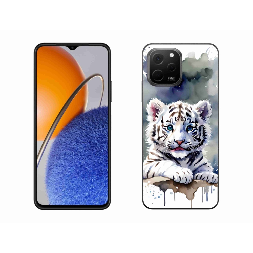 Gelový kryt mmCase na Huawei Nova Y61 - mládě bílého tygra