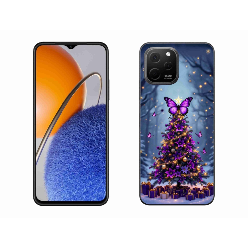 Gelový kryt mmCase na Huawei Nova Y61 - motýlí vánoční stromek