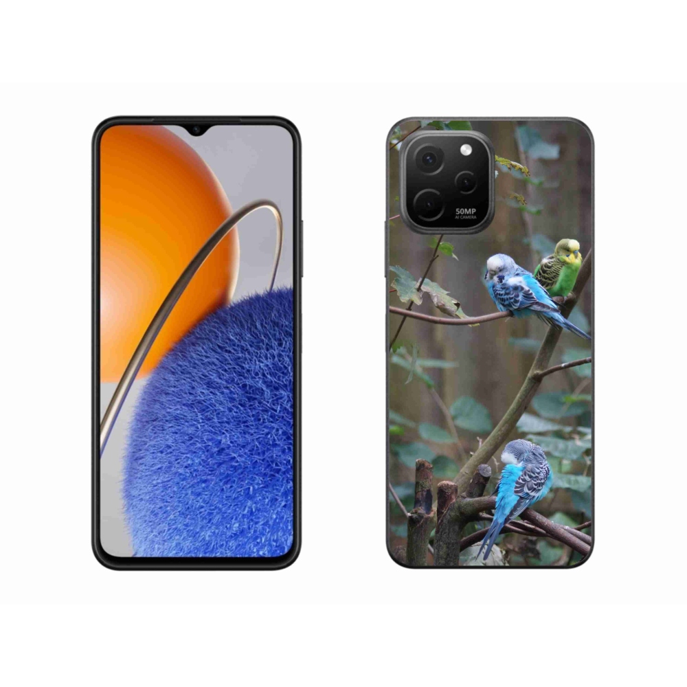 Gelový kryt mmCase na Huawei Nova Y61 - papoušci na větvi