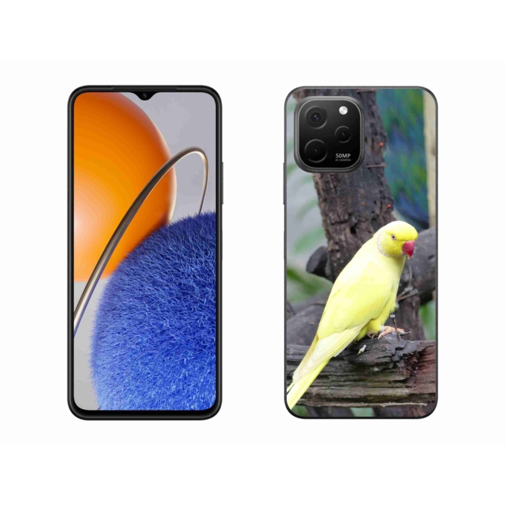 Gelový kryt mmCase na Huawei Nova Y61 - papoušek alexandr žlutý