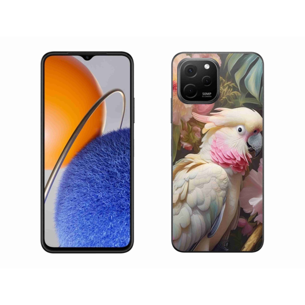 Gelový kryt mmCase na Huawei Nova Y61 - papoušek kakadu růžový 2