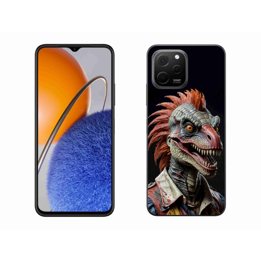 Gelový kryt mmCase na Huawei Nova Y61 - punk dinosaurus