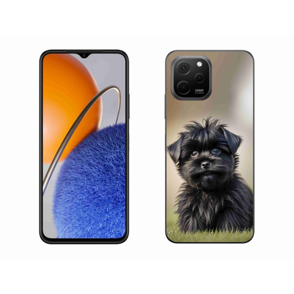 Gelový kryt mmCase na Huawei Nova Y61 - roztomilý černý pejsek
