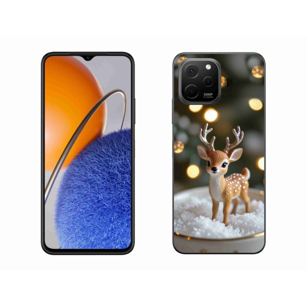 Gelový kryt mmCase na Huawei Nova Y61 - roztomilý vánoční jelen