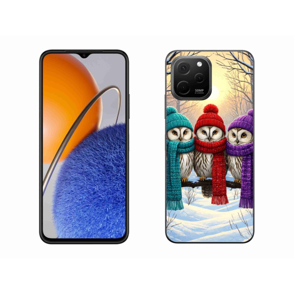 Gelový kryt mmCase na Huawei Nova Y61 - soví přátelé