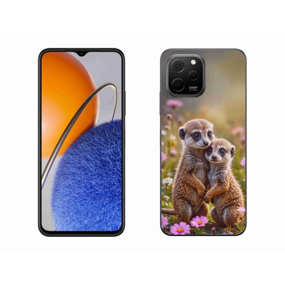 Gelový kryt mmCase na Huawei Nova Y61 - surikatí duo