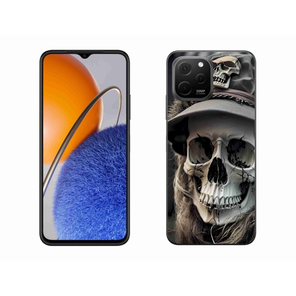 Gelový kryt mmCase na Huawei Nova Y61 - temná lebka