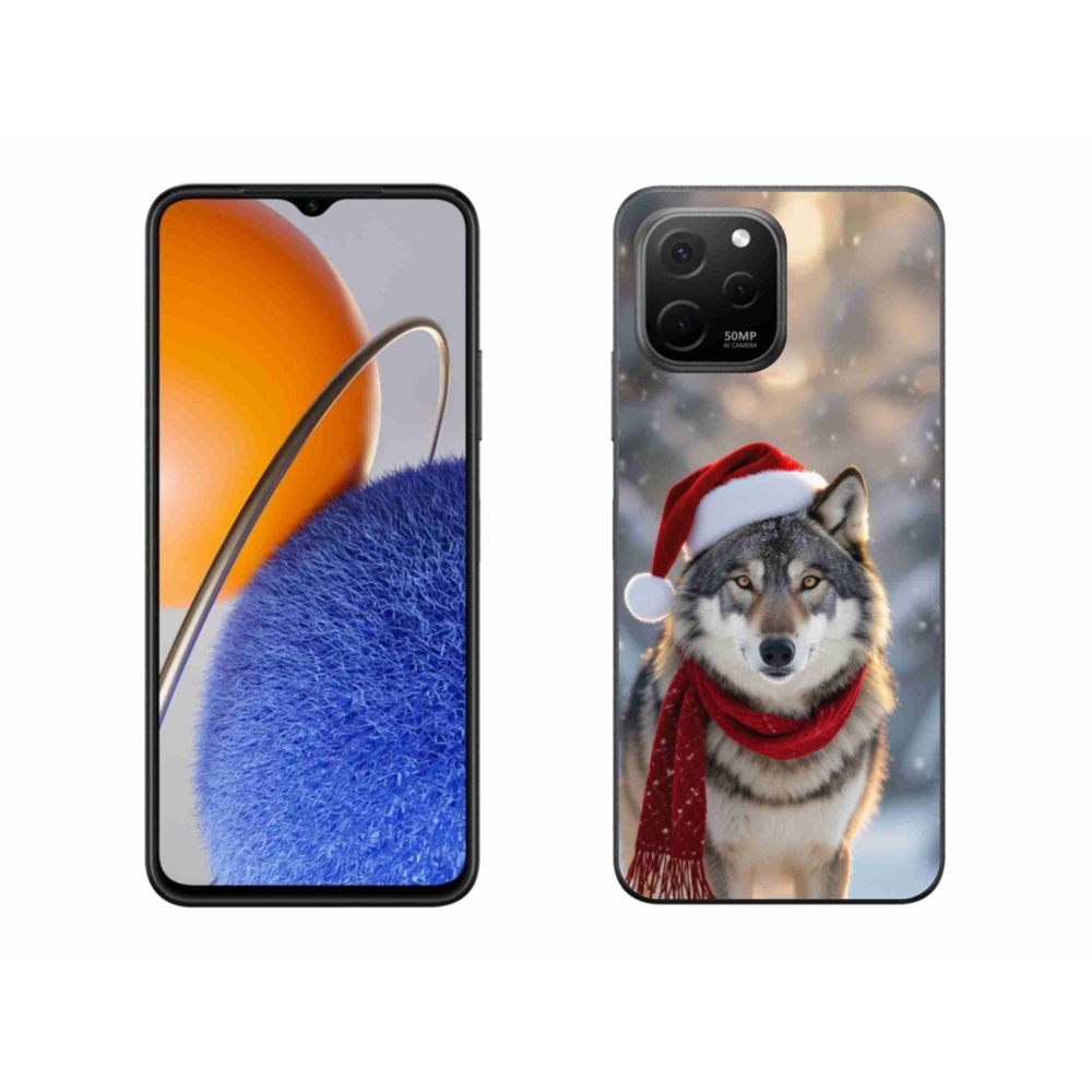 Gelový kryt mmCase na Huawei Nova Y61 - vánoční vlk