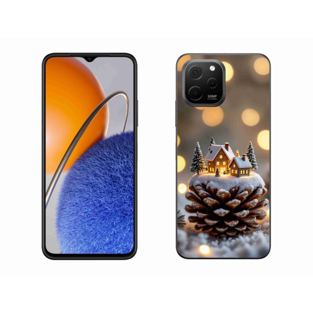 Gelový kryt mmCase na Huawei Nova Y61 - zimní vesnička