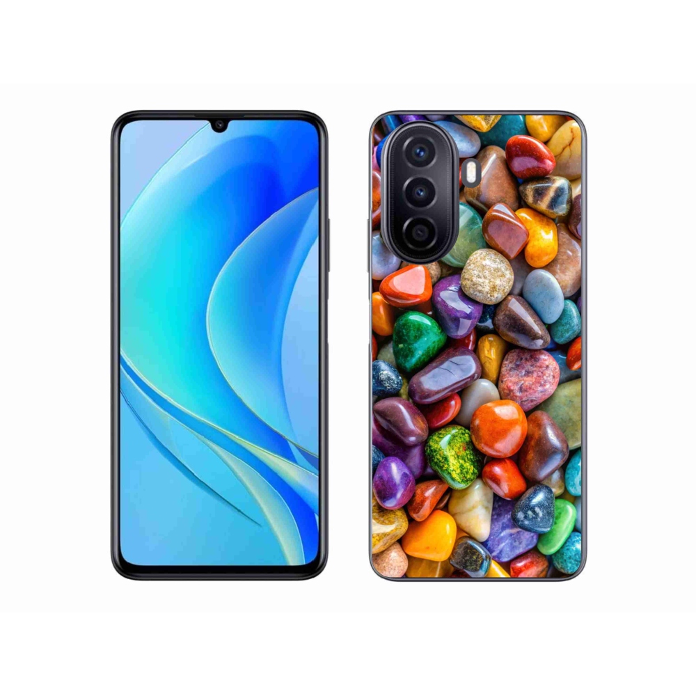 Gelový kryt mmCase na Huawei Nova Y70 - barevné kamínky