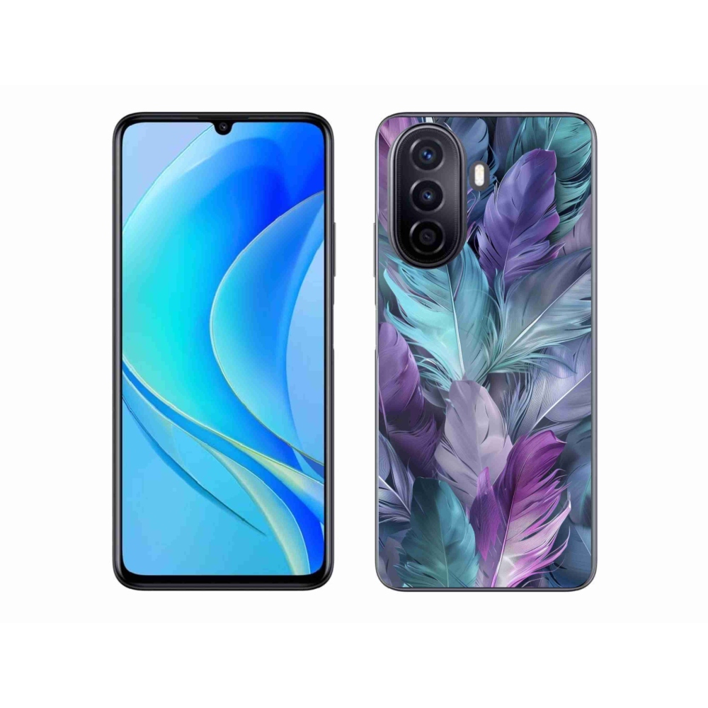 Gelový kryt mmCase na Huawei Nova Y70 - barevné peří 2