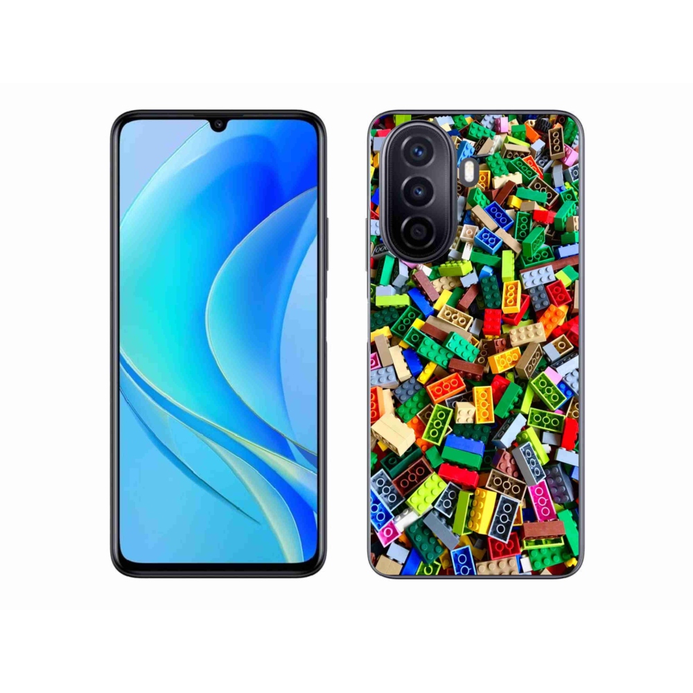 Gelový kryt mmCase na Huawei Nova Y70 - barevné stavební kostky