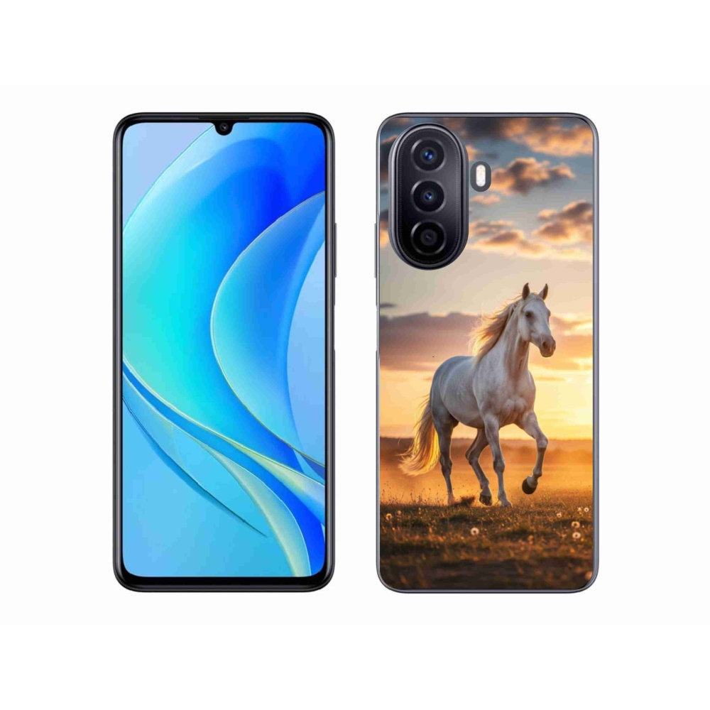 Gelový kryt mmCase na Huawei Nova Y70 - běžící bílý kůň 2