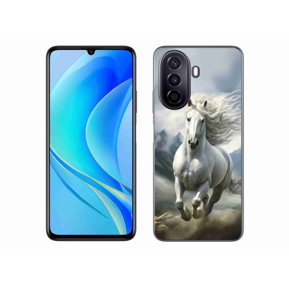 Gelový kryt mmCase na Huawei Nova Y70 - běžící bílý kůň 3