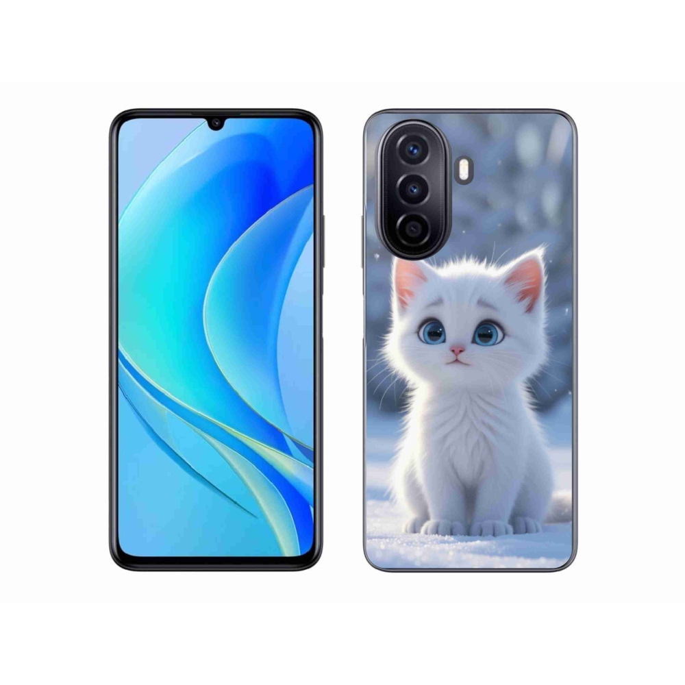 Gelový kryt mmCase na Huawei Nova Y70 - bílé kotě 3