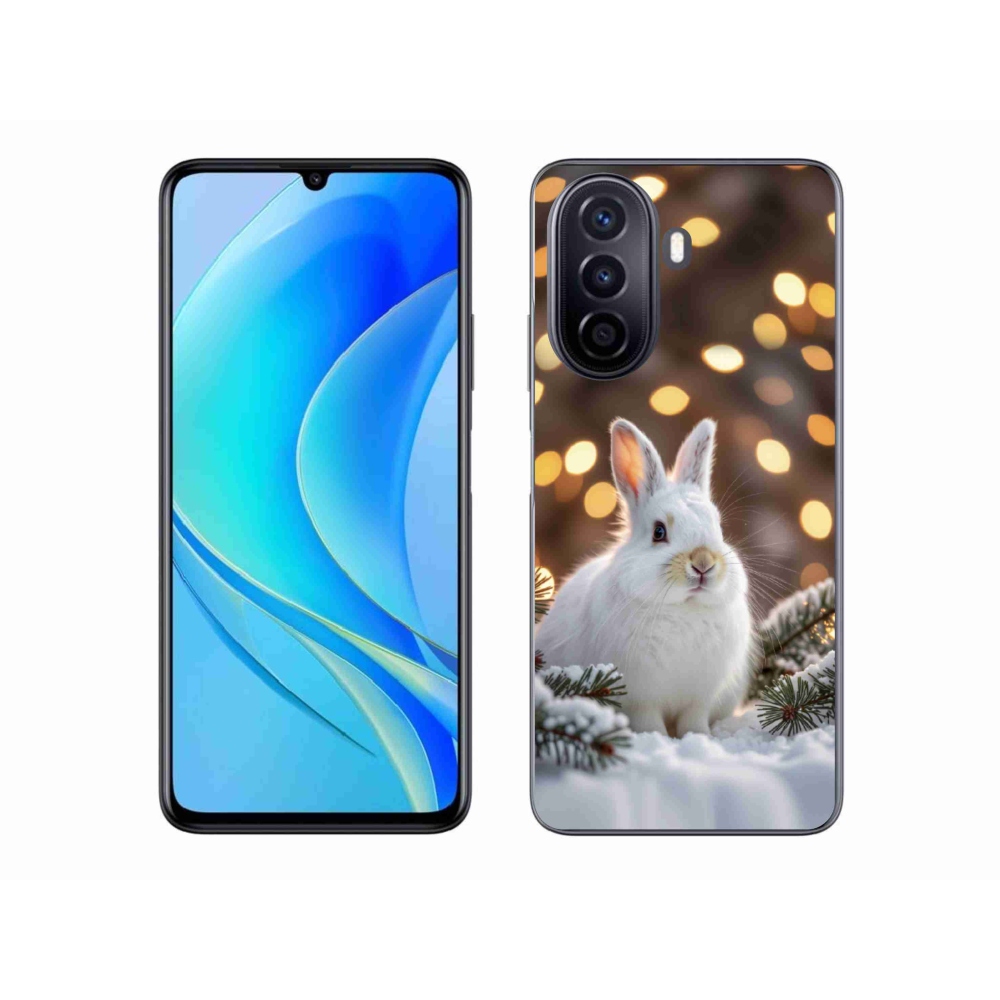 Gelový kryt mmCase na Huawei Nova Y70 - bílý zajíc