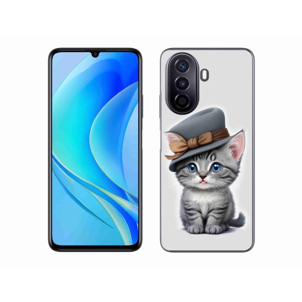 Gelový kryt mmCase na Huawei Nova Y70 - černé kotě 3