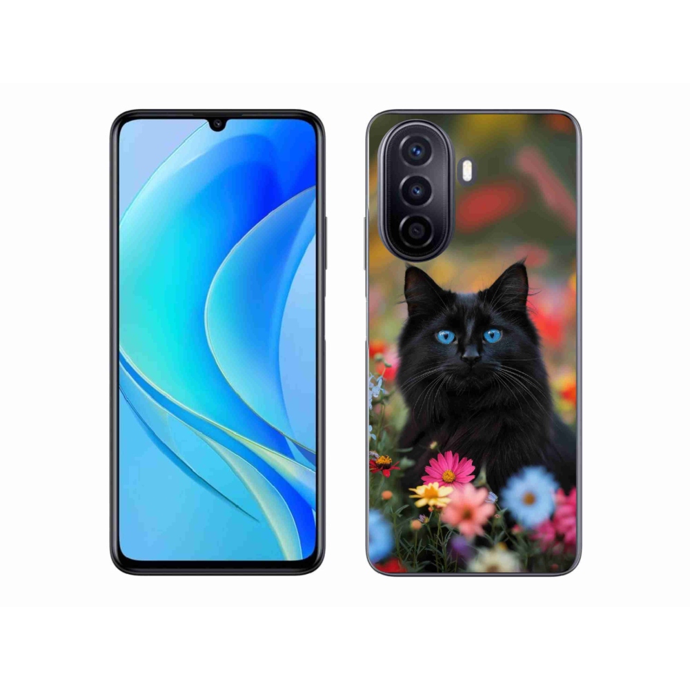 Gelový kryt mmCase na Huawei Nova Y70 - černé kotě 4