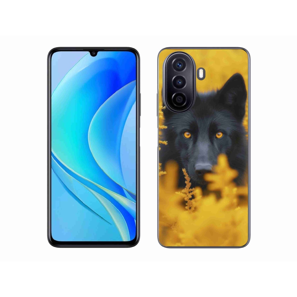 Gelový kryt mmCase na Huawei Nova Y70 - černý vlk 2