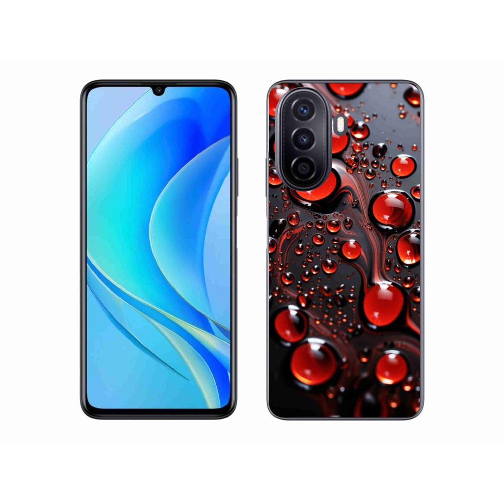 Gelový kryt mmCase na Huawei Nova Y70 - červené kapky 2