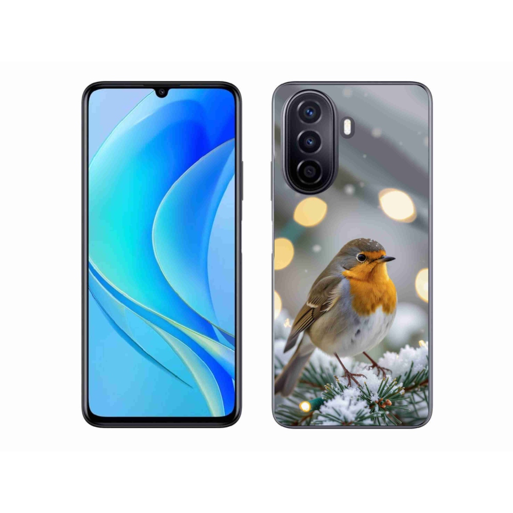 Gelový kryt mmCase na Huawei Nova Y70 - červenka v zimě