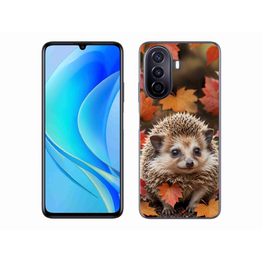 Gelový kryt mmCase na Huawei Nova Y70 - ježek v listí