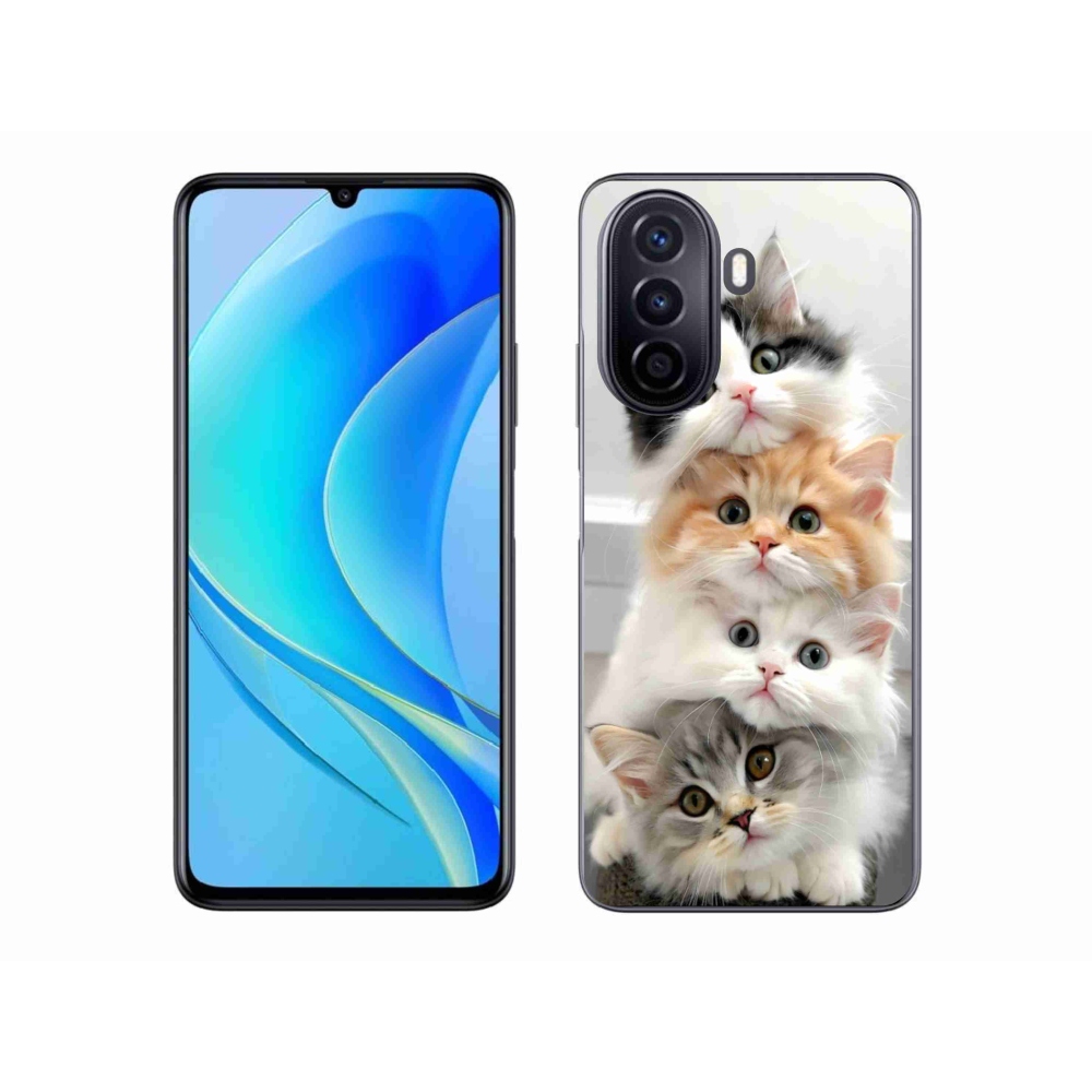 Gelový kryt mmCase na Huawei Nova Y70 - kočičí parta