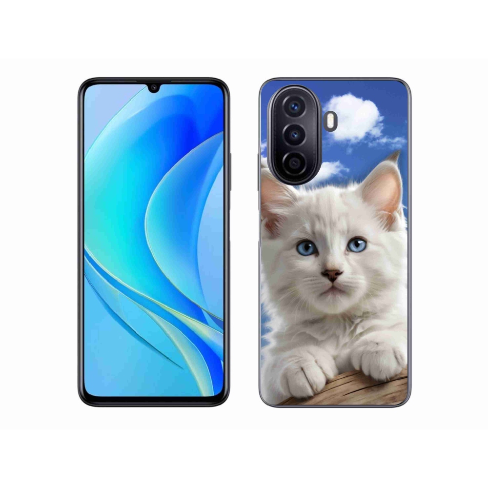 Gelový kryt mmCase na Huawei Nova Y70 - kotě a oblaka