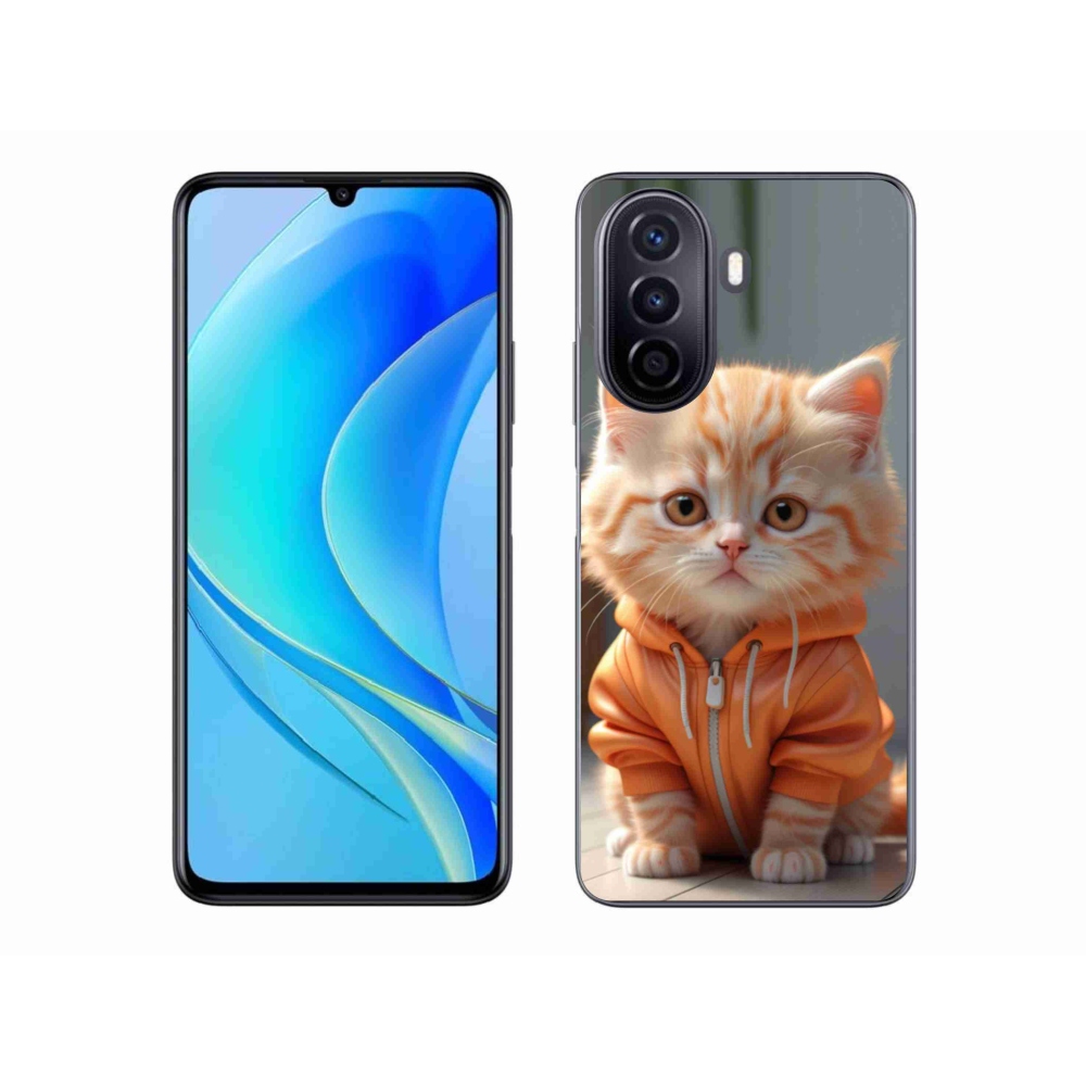 Gelový kryt mmCase na Huawei Nova Y70 - kotě v mikině